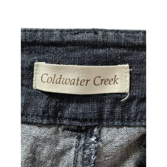 Coldwater Creek Women's Denim Capri Pants Size 8 Medium Blue Cropped Casual - Picture 3 of 11